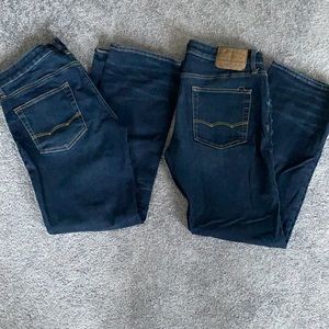 Lot of 2 Original Boot Jeans American Eagle